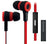 AV:Link Rubber Earphones w/Mic Red & Black - view 2