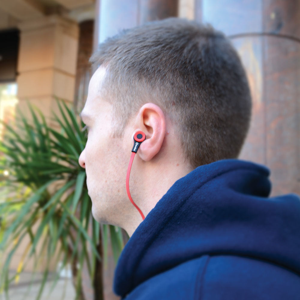 AV:Link Rubber Earphones w/Mic Red & Black - view 5