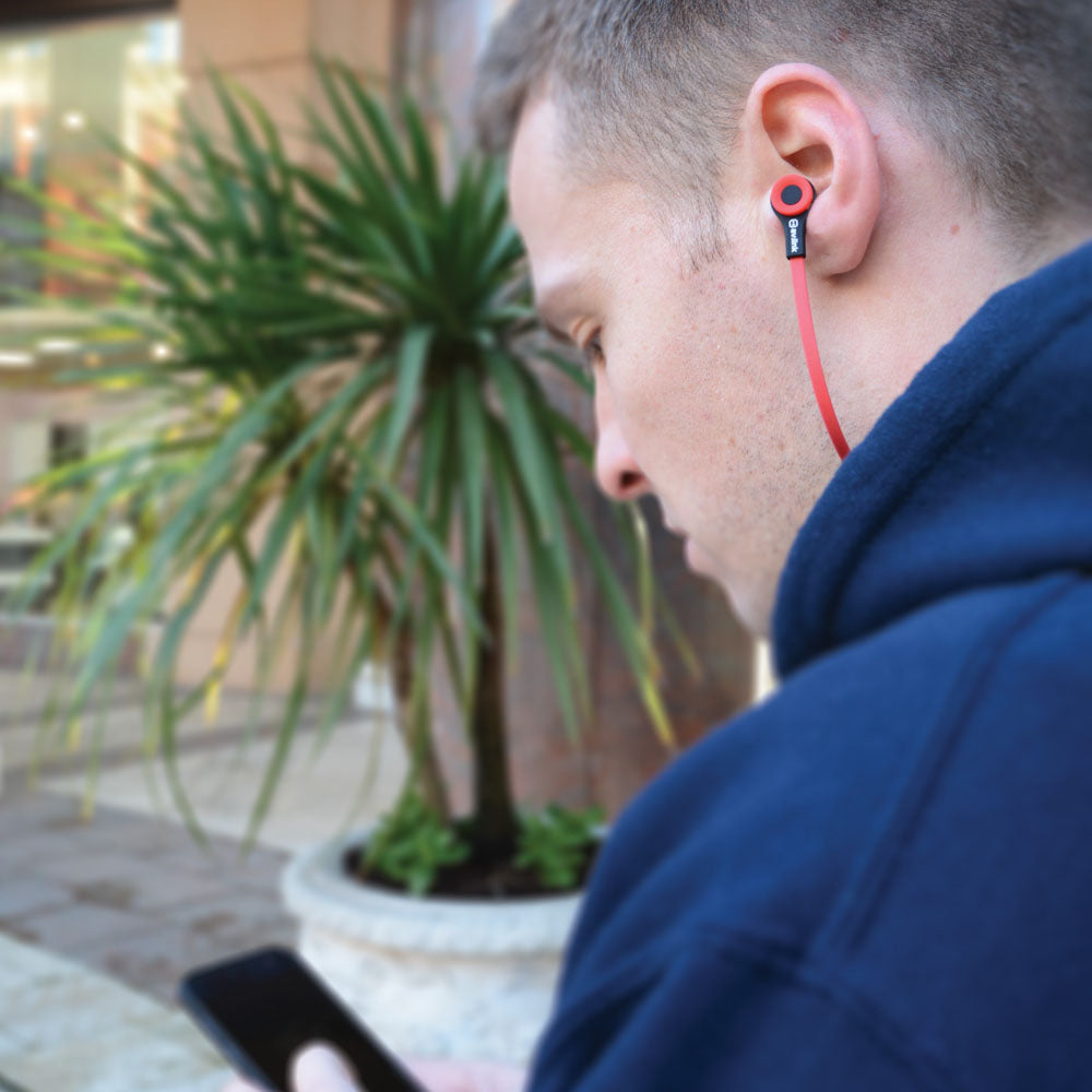 AV:Link Rubber Earphones w/Mic Red & Black - view 4
