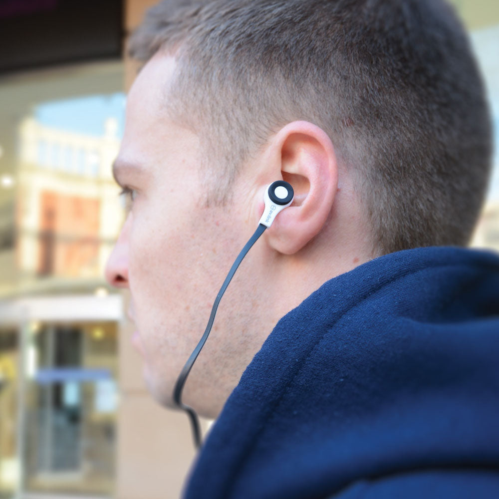 AV:Link Rubber Earphones w/Mic Black & White - view 2