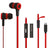 AV:Link Rubber Earphones USB-C Red & Black