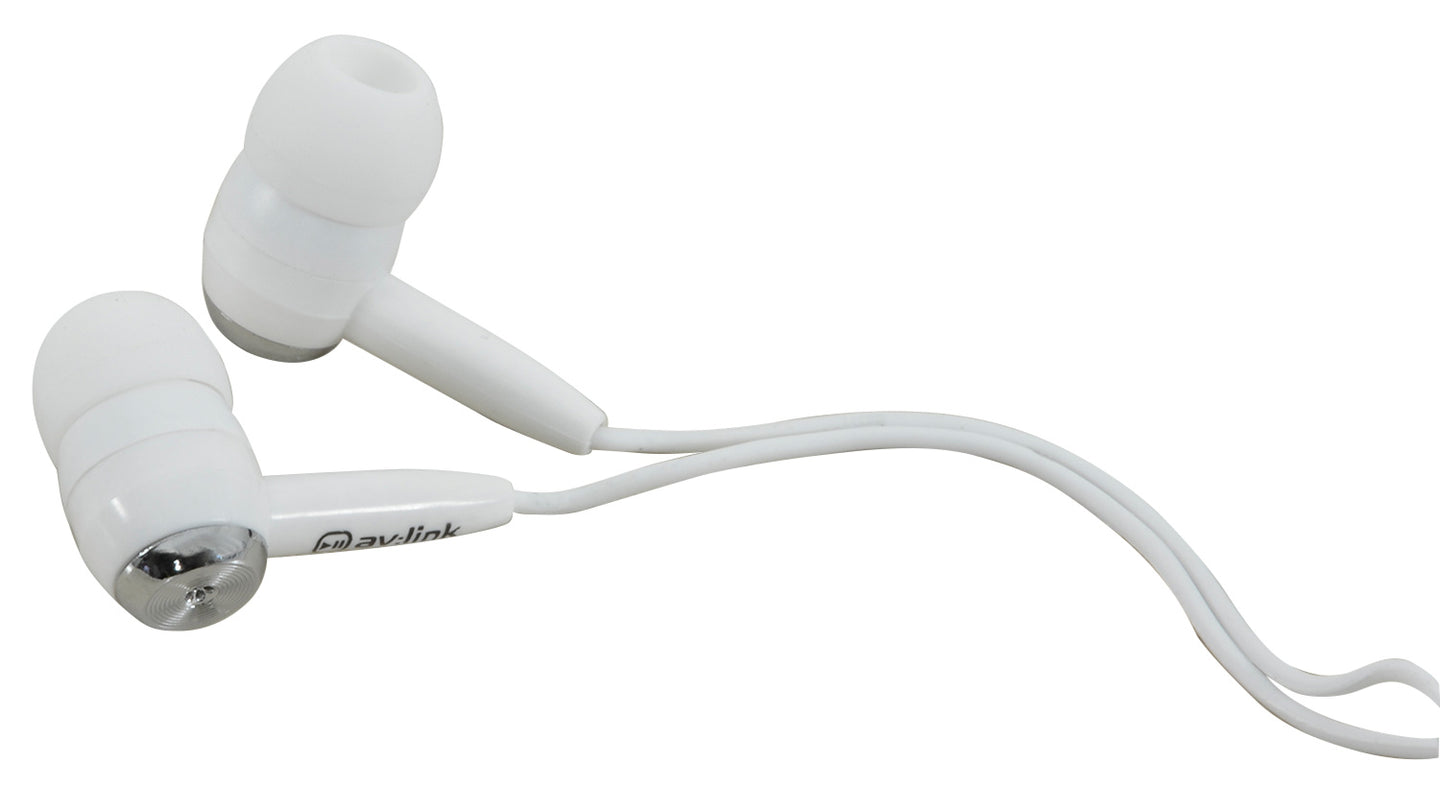 AV:Link In ear stereo earphones, White, EC9W - view 2