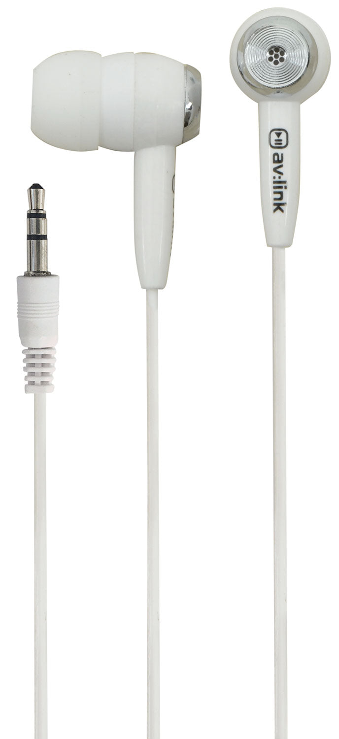AV:Link In ear stereo earphones, White, EC9W