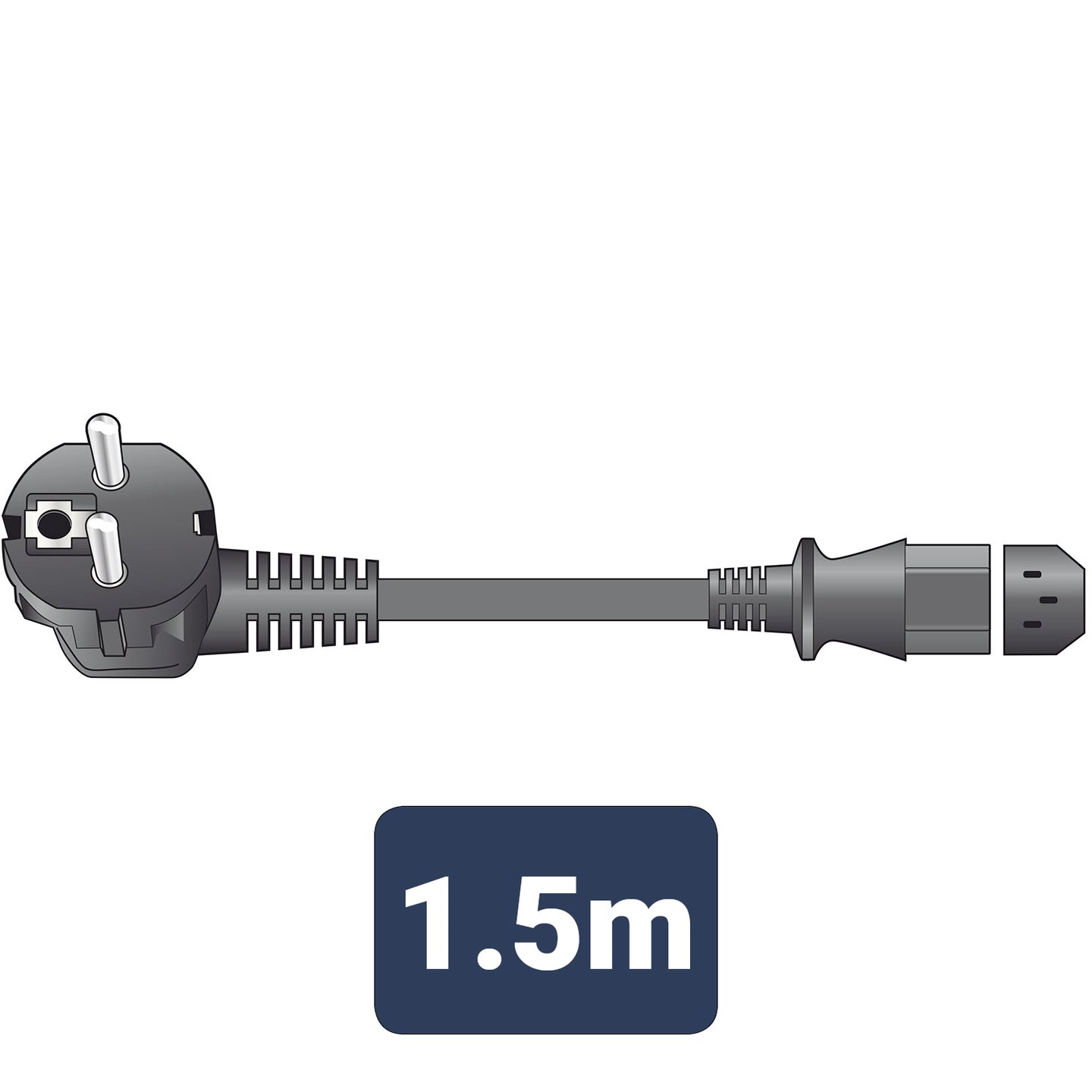 Mercury EU schuko plug to IEC lead 1.5m - view 2