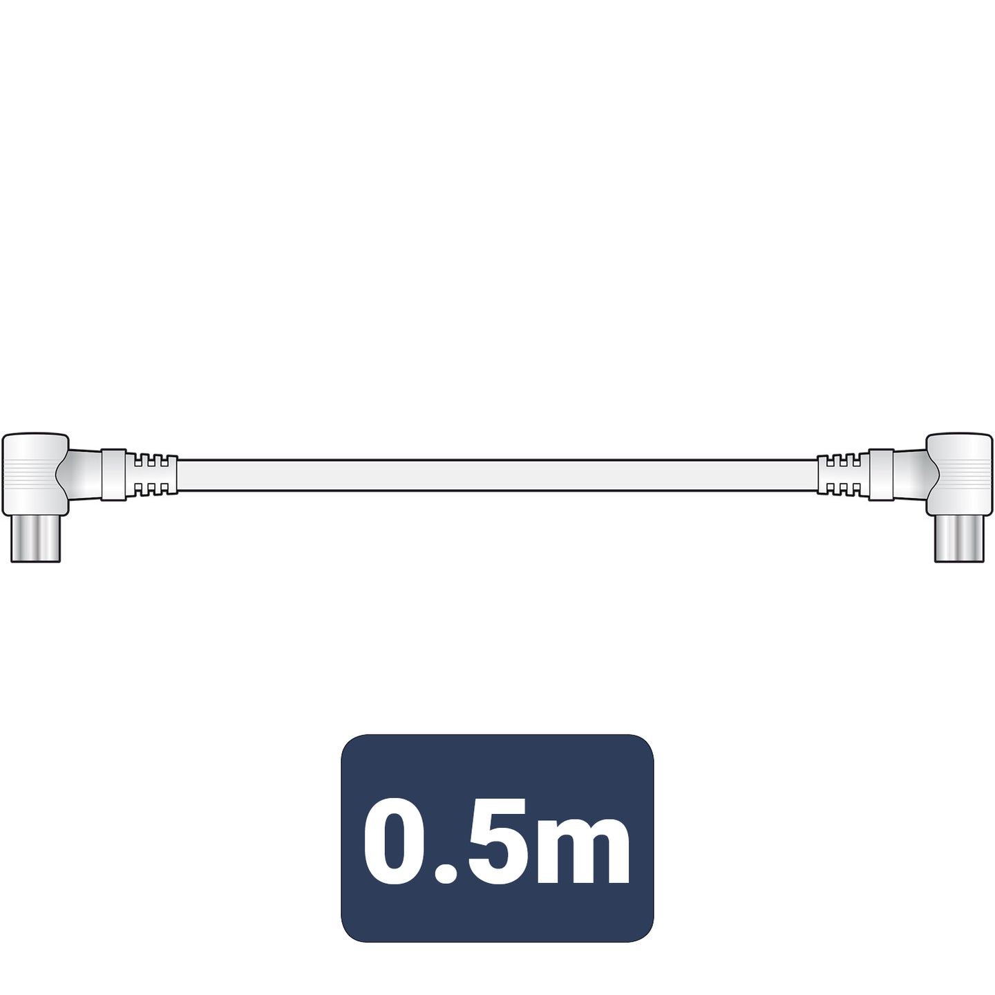 AV:Link Coaxial lead right angle plugs 0.5m - view 3