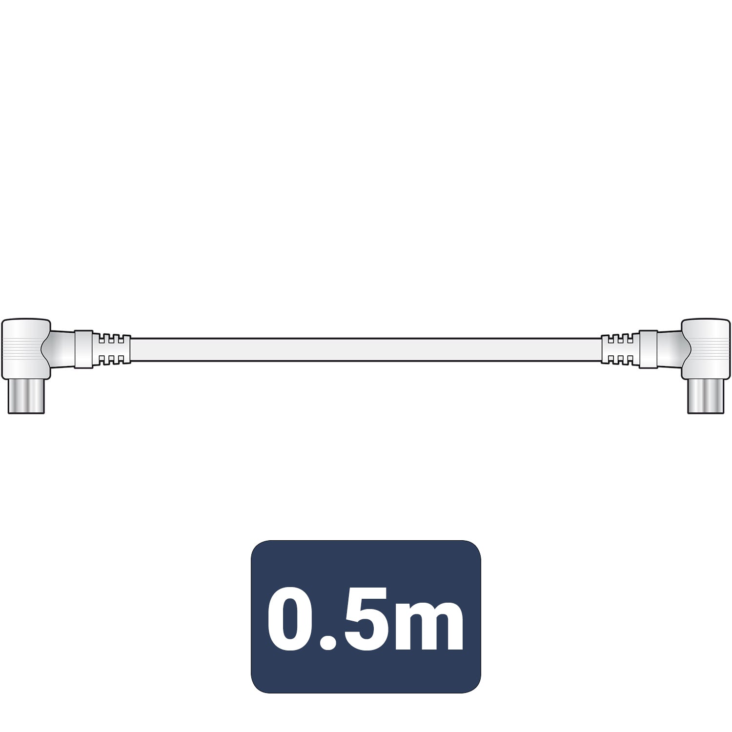 AV:Link Coaxial lead right angle plugs 0.5m - view 3