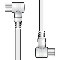 AV:Link Coaxial lead right angle plugs 0.5m