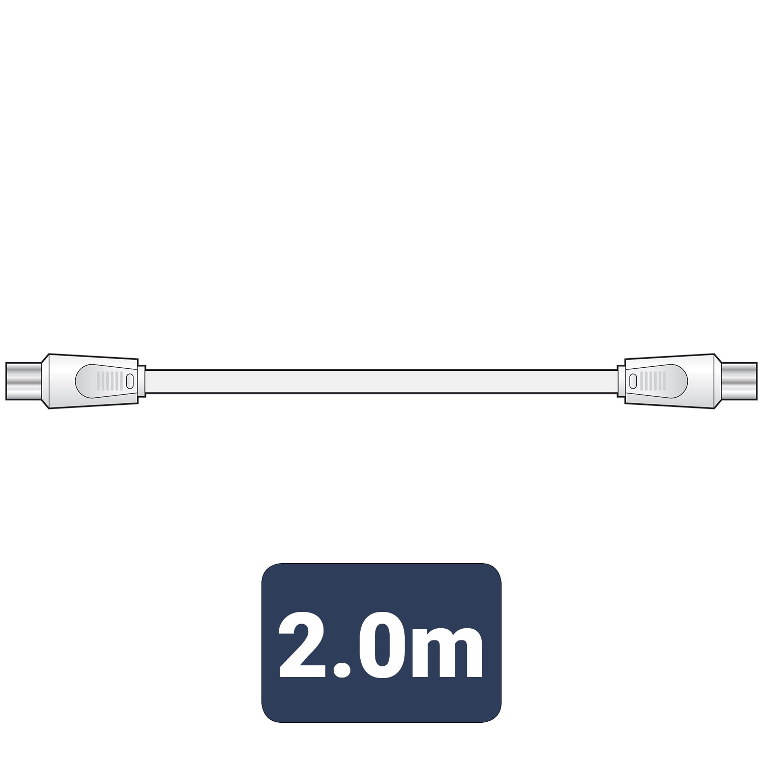 AV:Link Coaxial lead plug to socket 2.0m - view 3