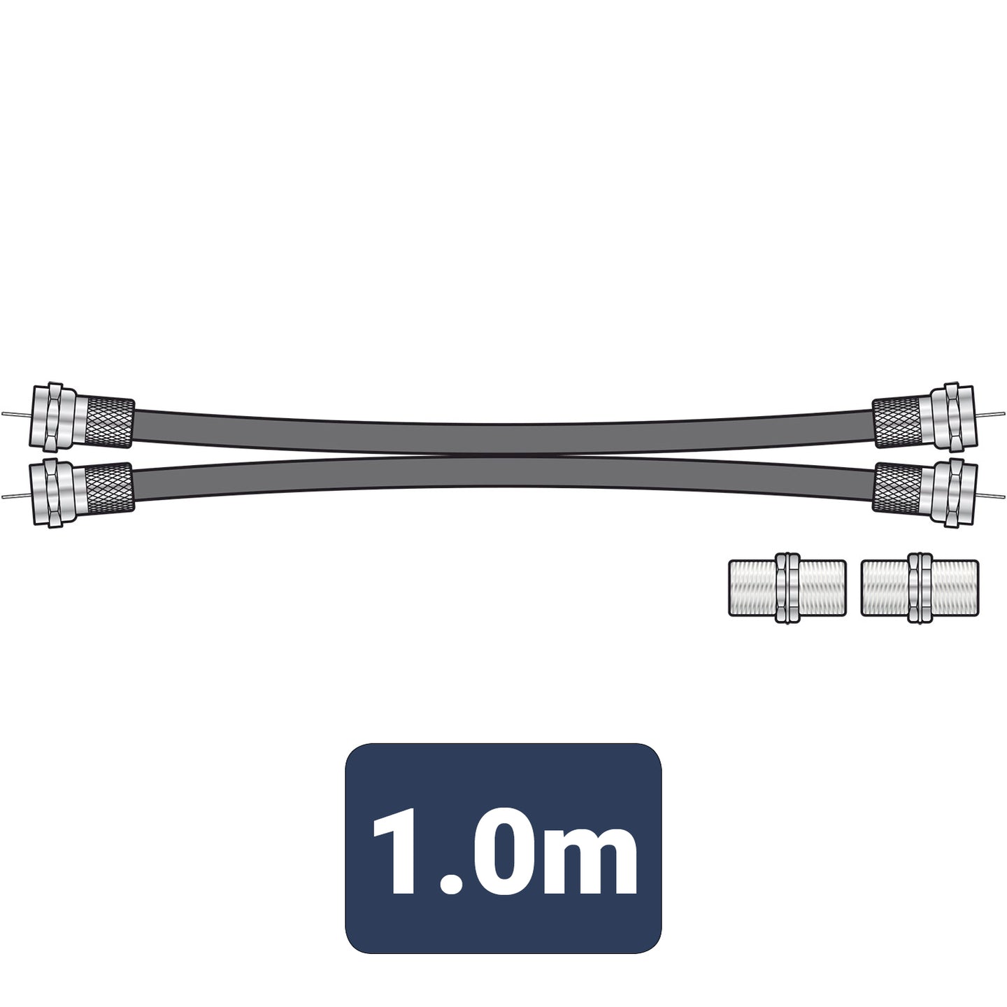 AV:Link Twin RG6 Satellite Ext Kit 1.0m - view 2