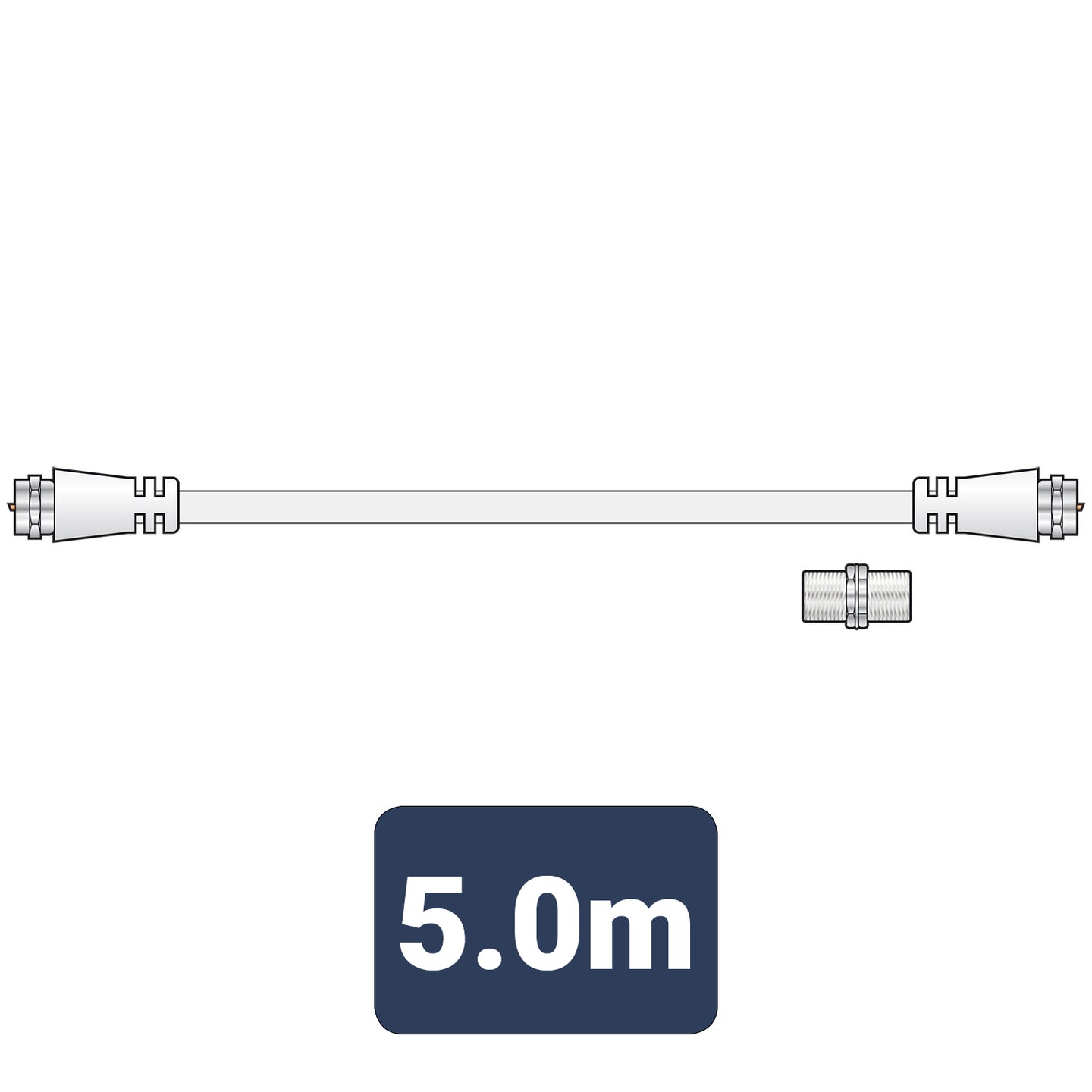 AV:Link Coaxial F-type plug to plug lead kit 5.0m - view 3