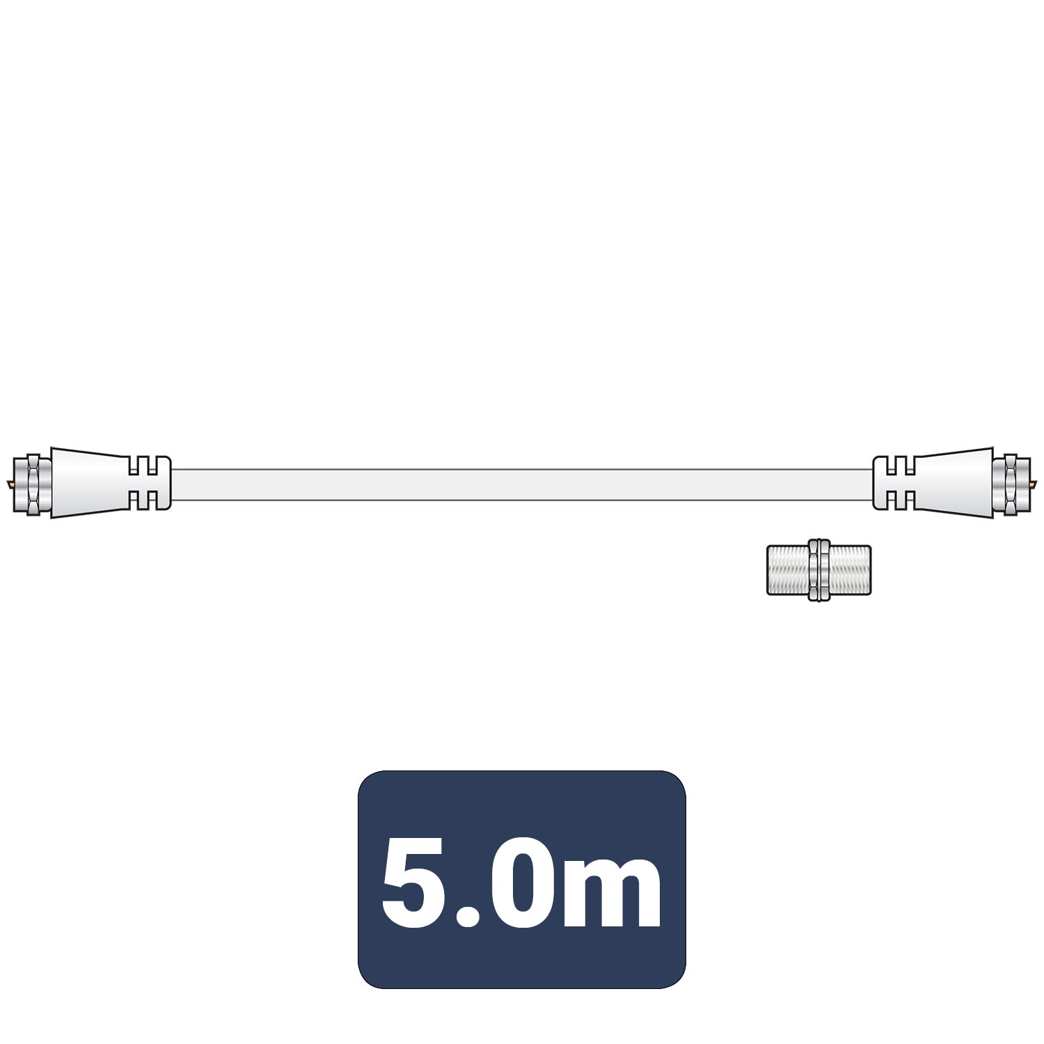 AV:Link Coaxial F-type plug to plug lead kit 5.0m - view 3