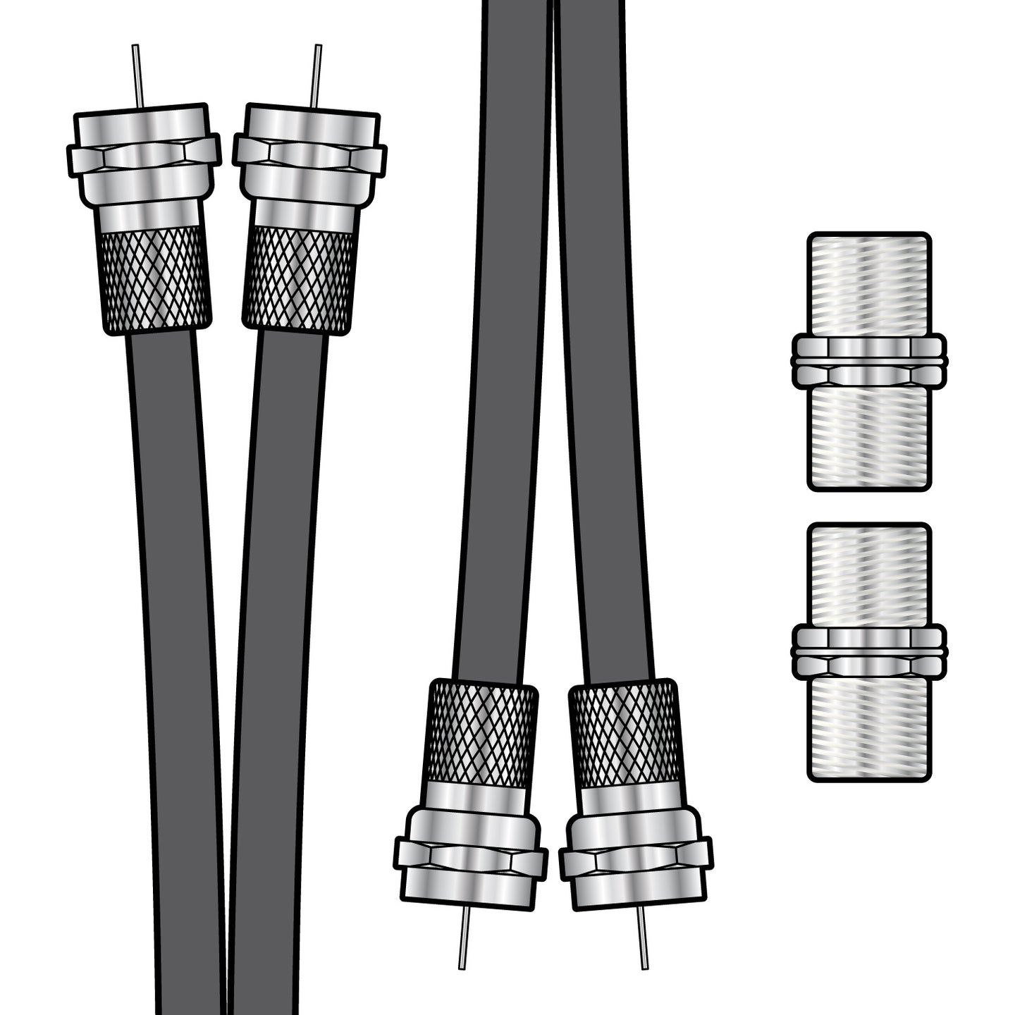 AV:Link Twin RG6 Satellite Ext Kit 3.0m