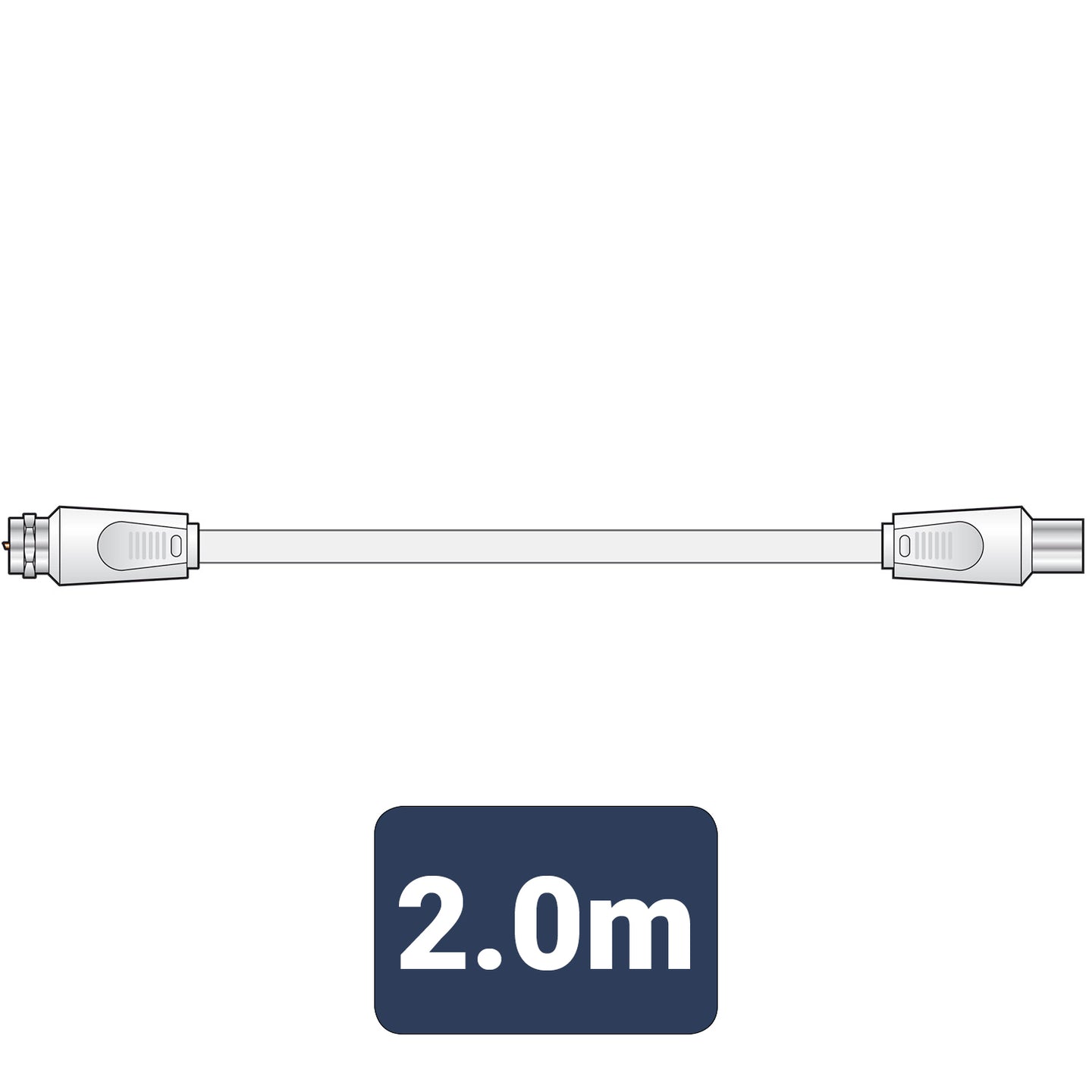 AV:Link Coaxial F-type plug to Coax plug lead 2.0m - view 3