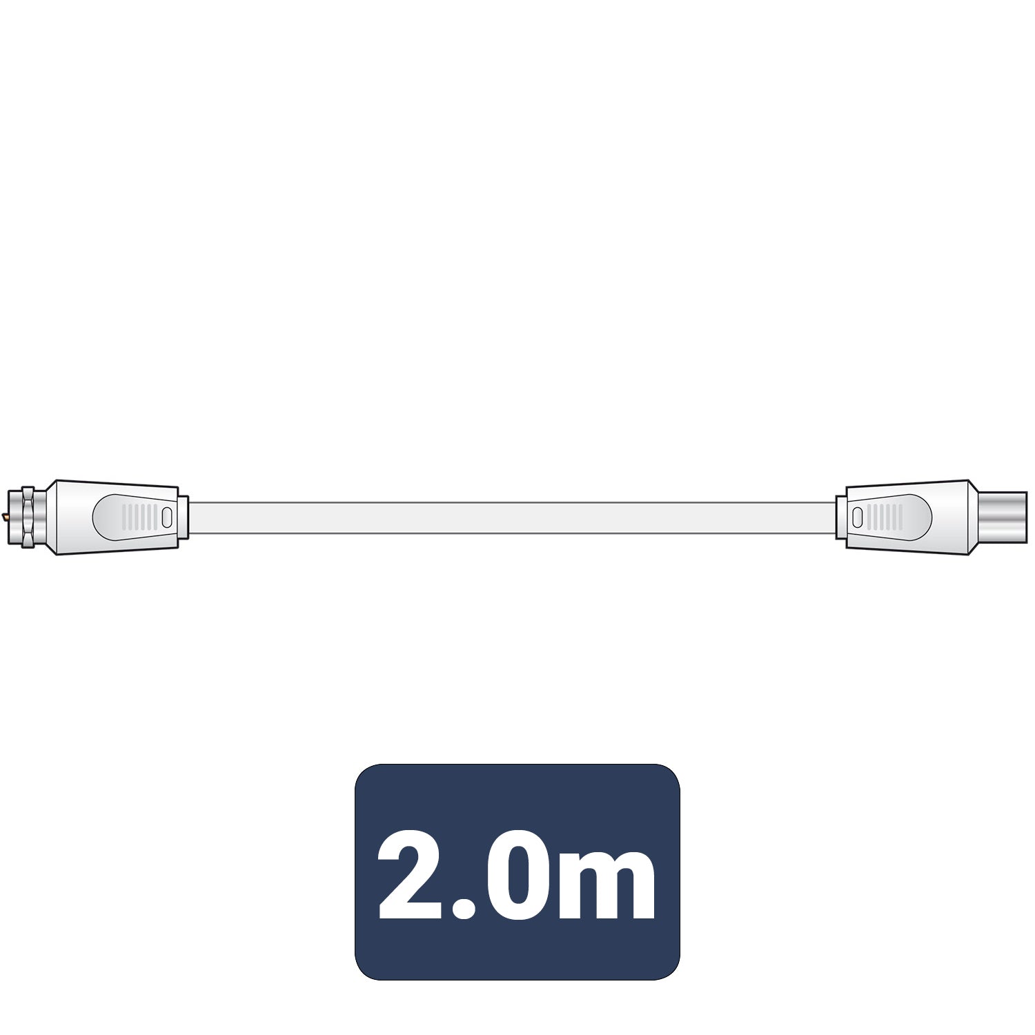 AV:Link Coaxial F-type plug to Coax plug lead 2.0m - view 3