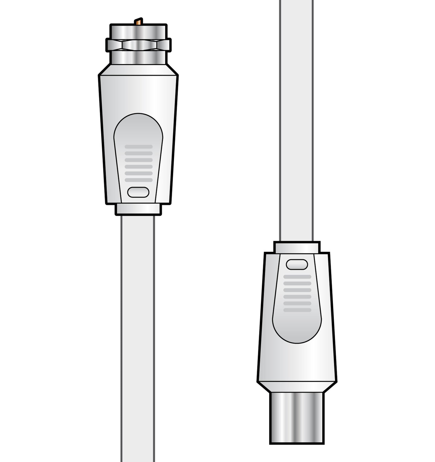 AV:Link Coaxial F-type plug to Coax plug lead 2.0m