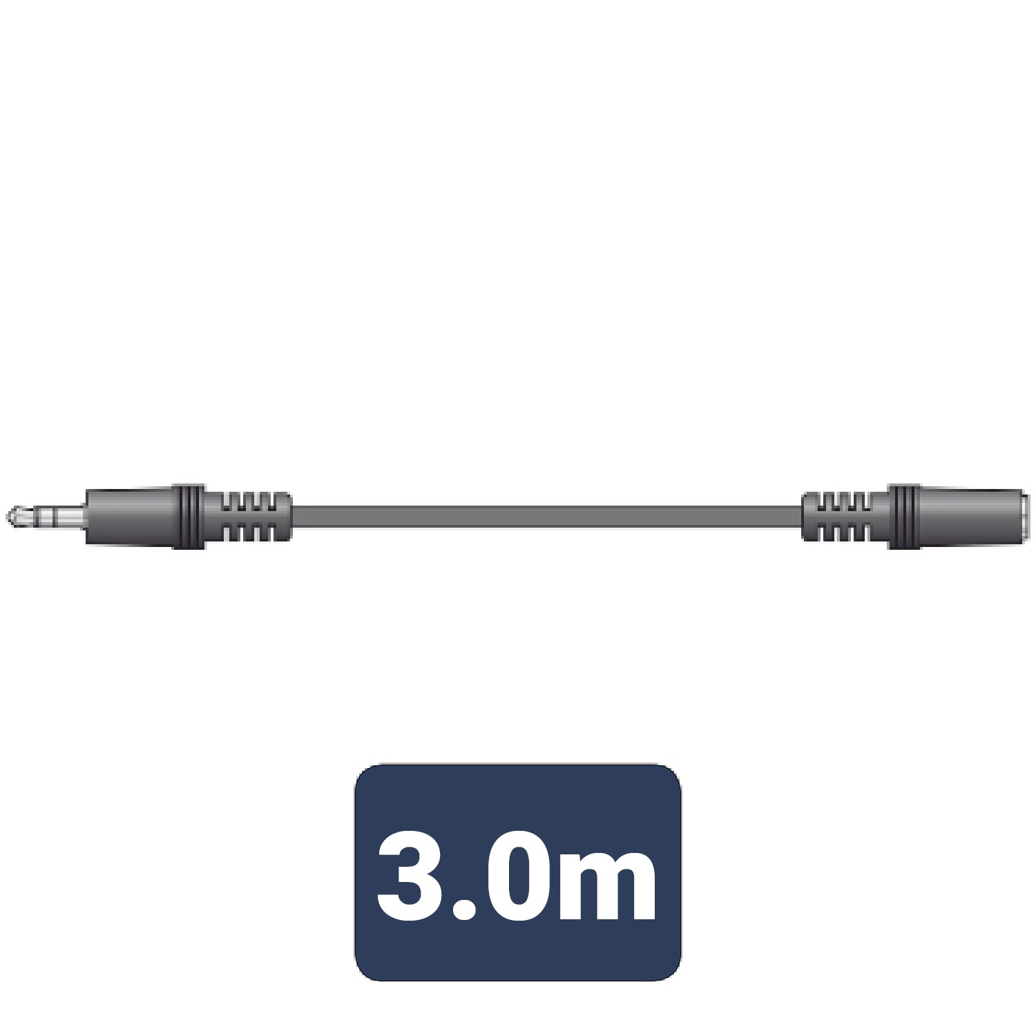 AV:Link 3.5mm stereo plug to 3.5mm stereo socket lead 3.0m - view 2