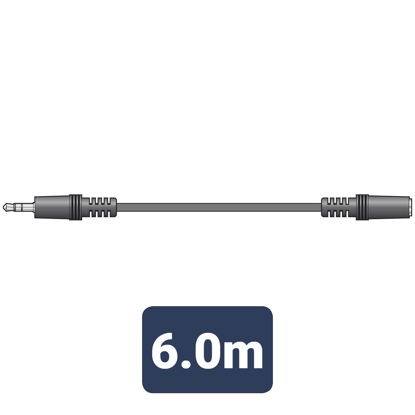 AV:Link 3.5mm stereo plug to 3.5mm stereo socket lead 6.0m - view 4