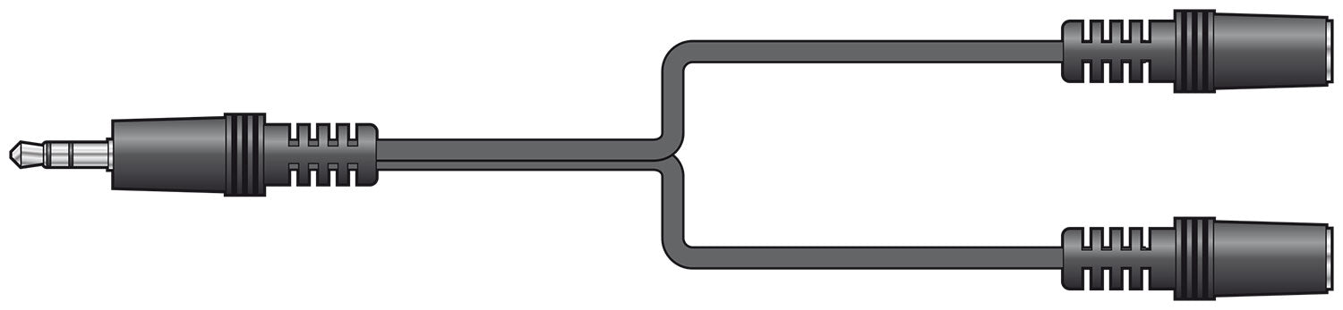 AV:Link 3.5mm stereo plug to 2 x 3.5mm stereo sockets lead 1.2m - view 3