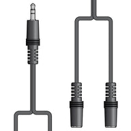 AV:Link 3.5mm stereo plug to 2 x 3.5mm stereo sockets lead 1.2m