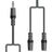 AV:Link 3.5mm stereo plug to 2 x 3.5mm stereo sockets lead 1.2m