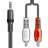 AV:Link 3.5mm stereo plug to 2 x RCA plugs lead 1.2m