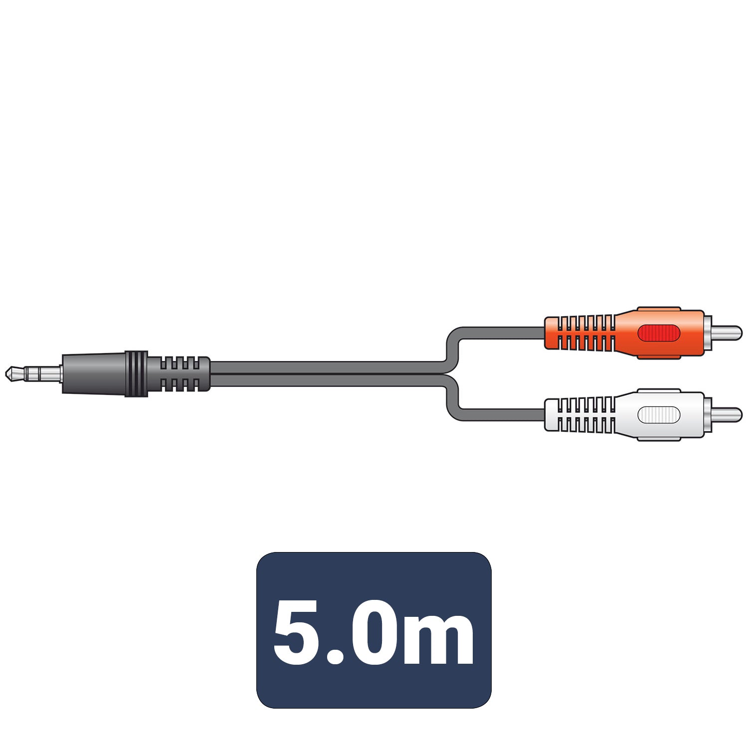 AV:Link 3.5mm stereo plug to 2 x RCA plugs lead 5.0m - view 2