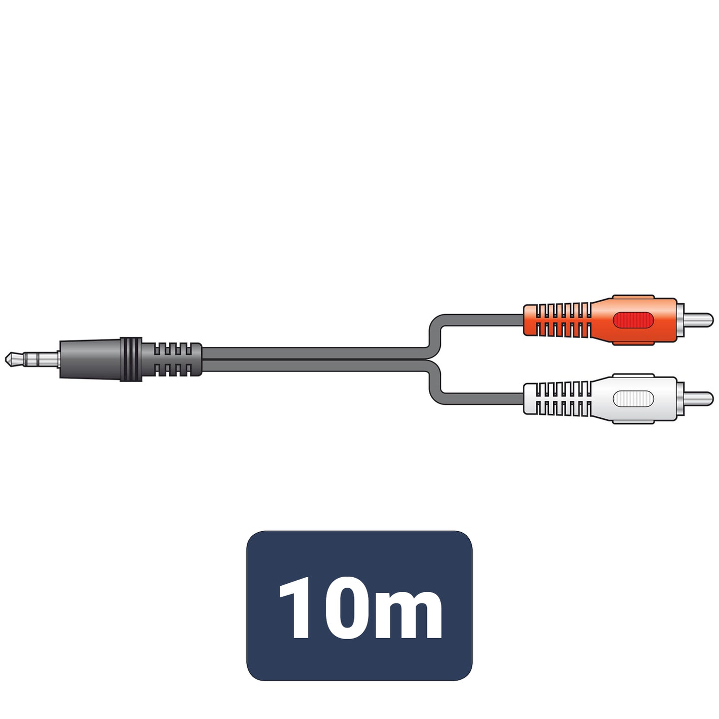 AV:Link 3.5mm stereo plug to 2 x RCA plugs lead 10.0m - view 4
