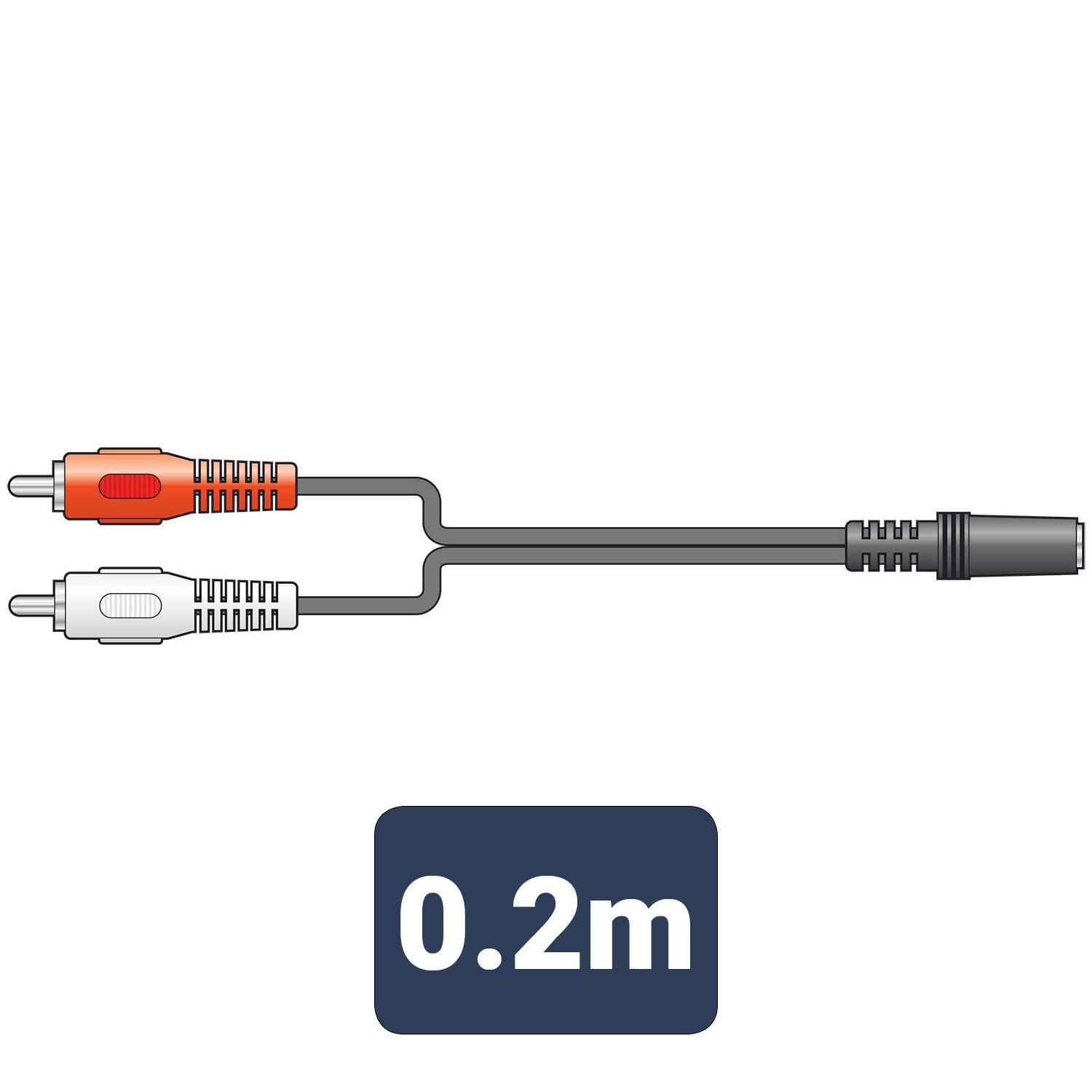 AV:Link 2 x RCA to 3.5mm stereo sockets adaptor lead 0.2m - view 2