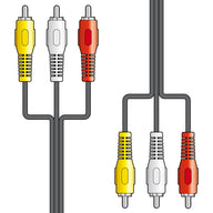 AV:Link 3 x RCA plugs to 3 x RCA plugs lead 1.2m