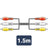 AV:Link 3 x RCA plugs to 3 x RCA plugs lead 1.5m - view 2