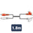 AV:Link 2 x RCA plugs to 2 x stackable RCA plugs 1.8m - view 2
