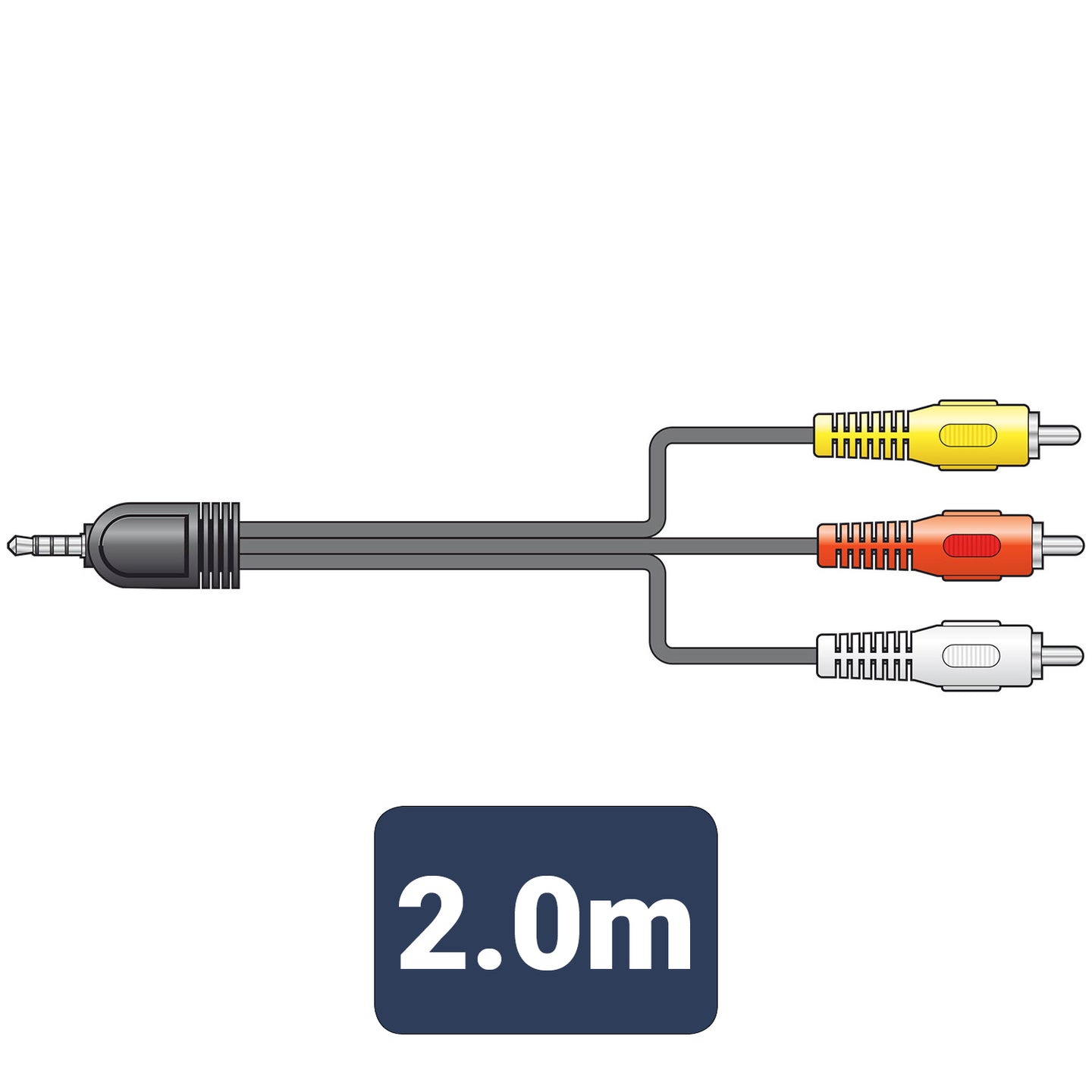 AV:Link Camcorder lead, 3.5mm plug to 3 x RCA plug 2.0m - view 3