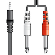 AV:Link 3.5mm stereo plug to 2 x 6.3mm mono plug 1.2m