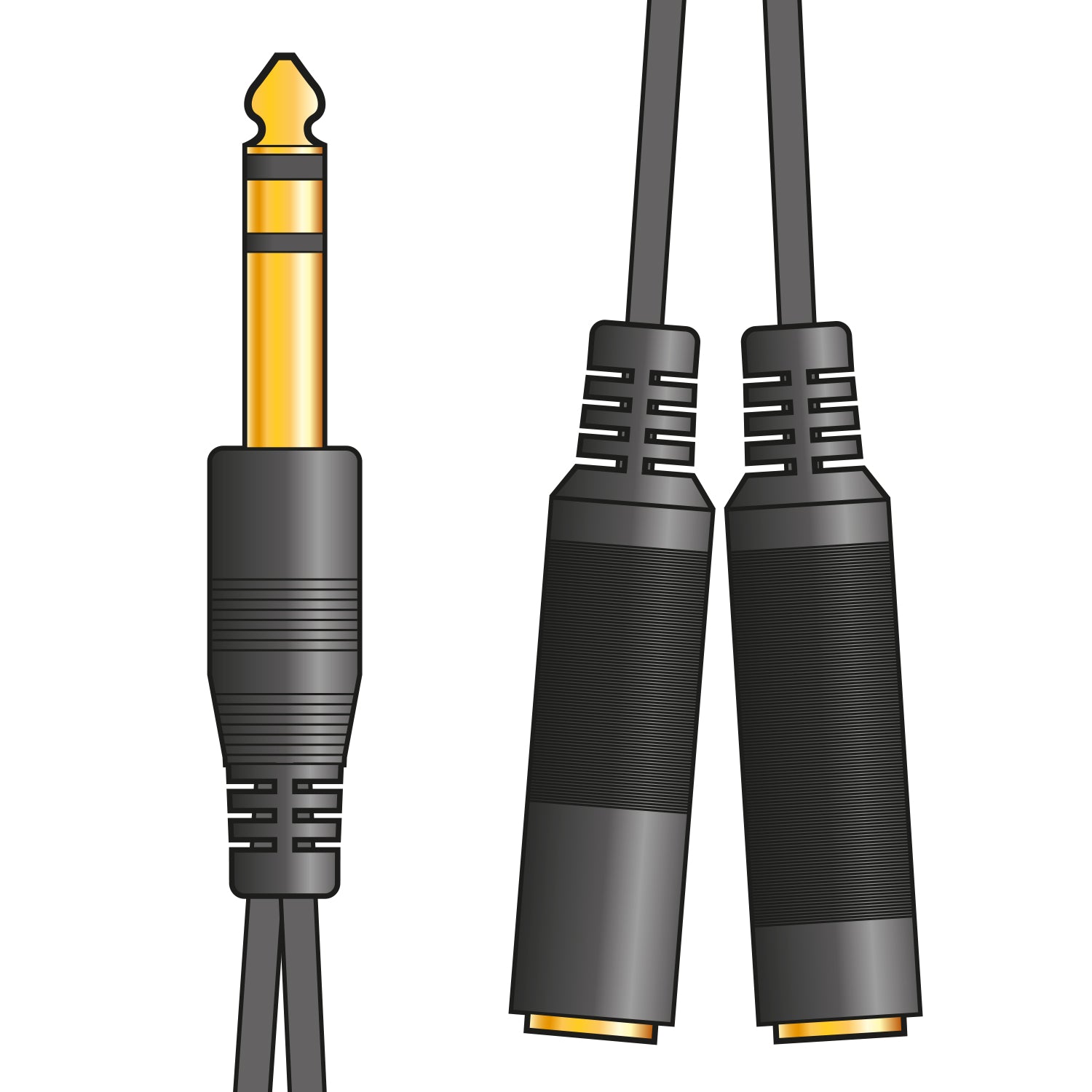 AV:Link 6.3mm Headphone/Audio Splitter Lead 0.2m