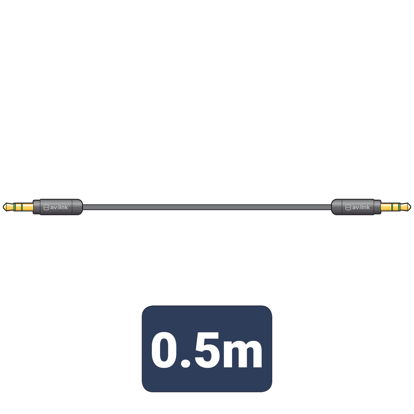AV:Link Precision 3.5mm Stereo plug to 3.5mm stereo plug lead 0.5m - view 3