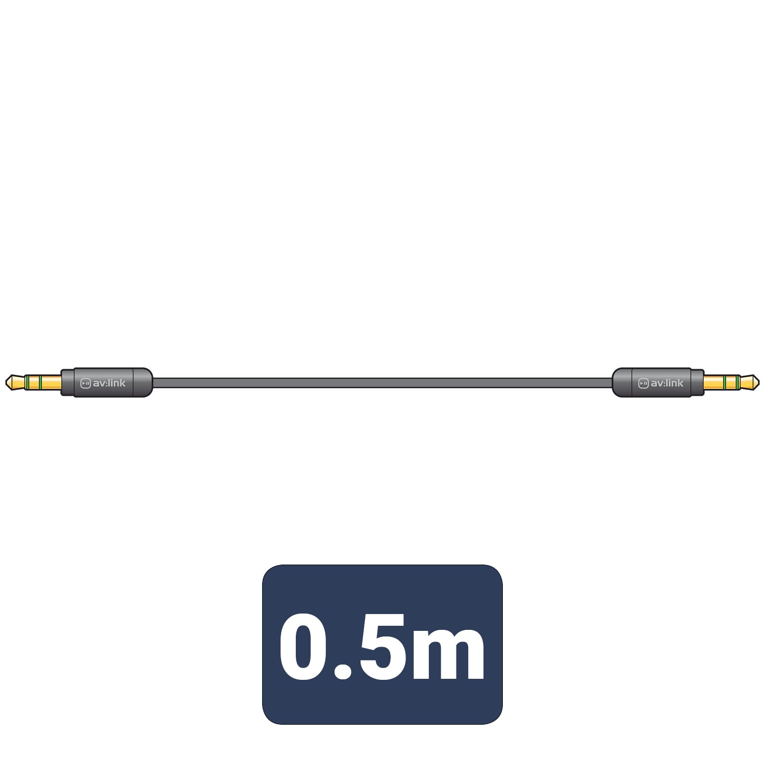 AV:Link Precision 3.5mm Stereo plug to 3.5mm stereo plug lead 0.5m - view 3
