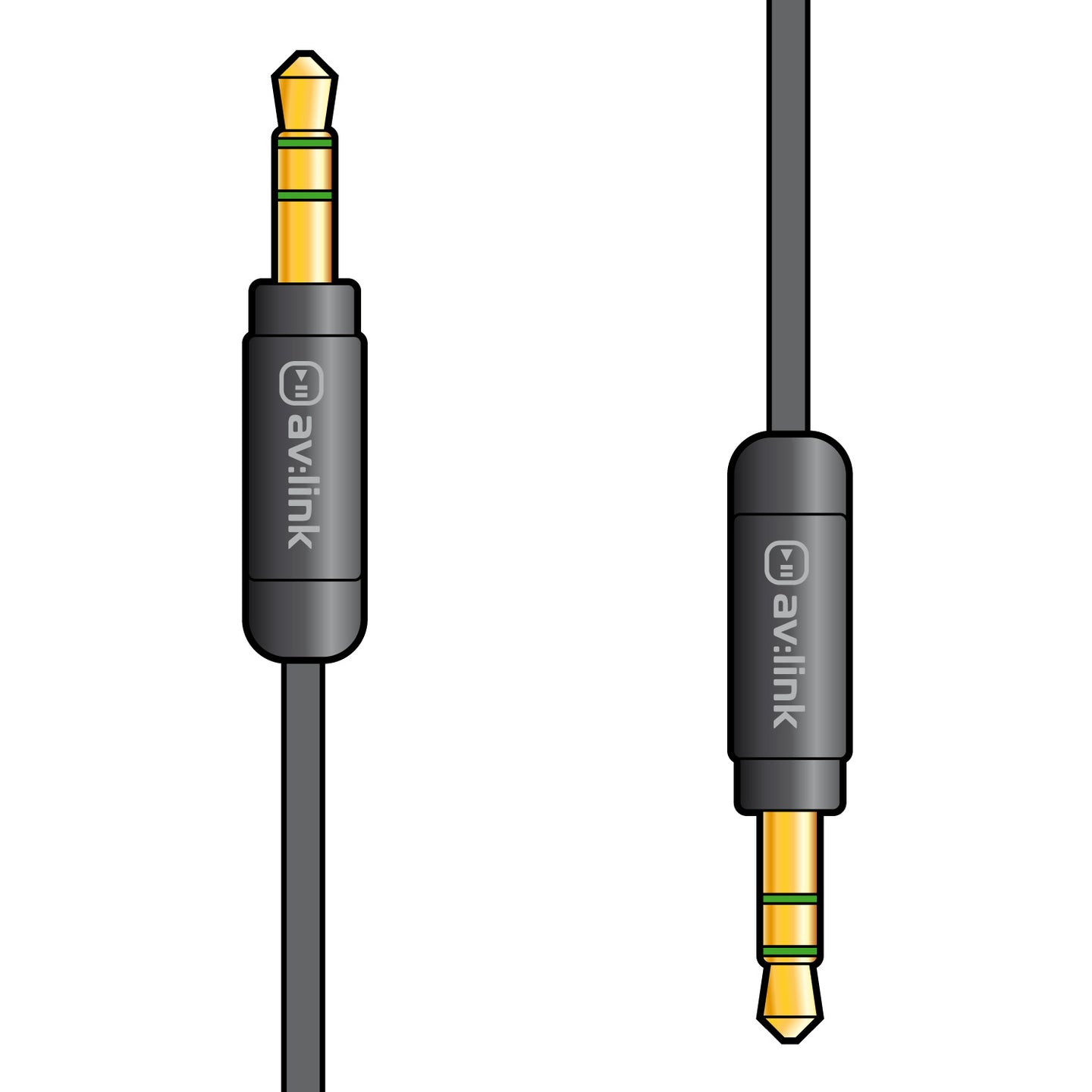 AV:Link Precision 3.5mm Stereo plug to 3.5mm stereo plug lead 0.5m