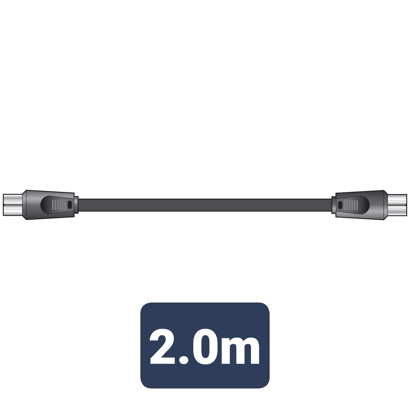 AV:Link RG6 coaxial plug to plug lead 2.0m - view 2