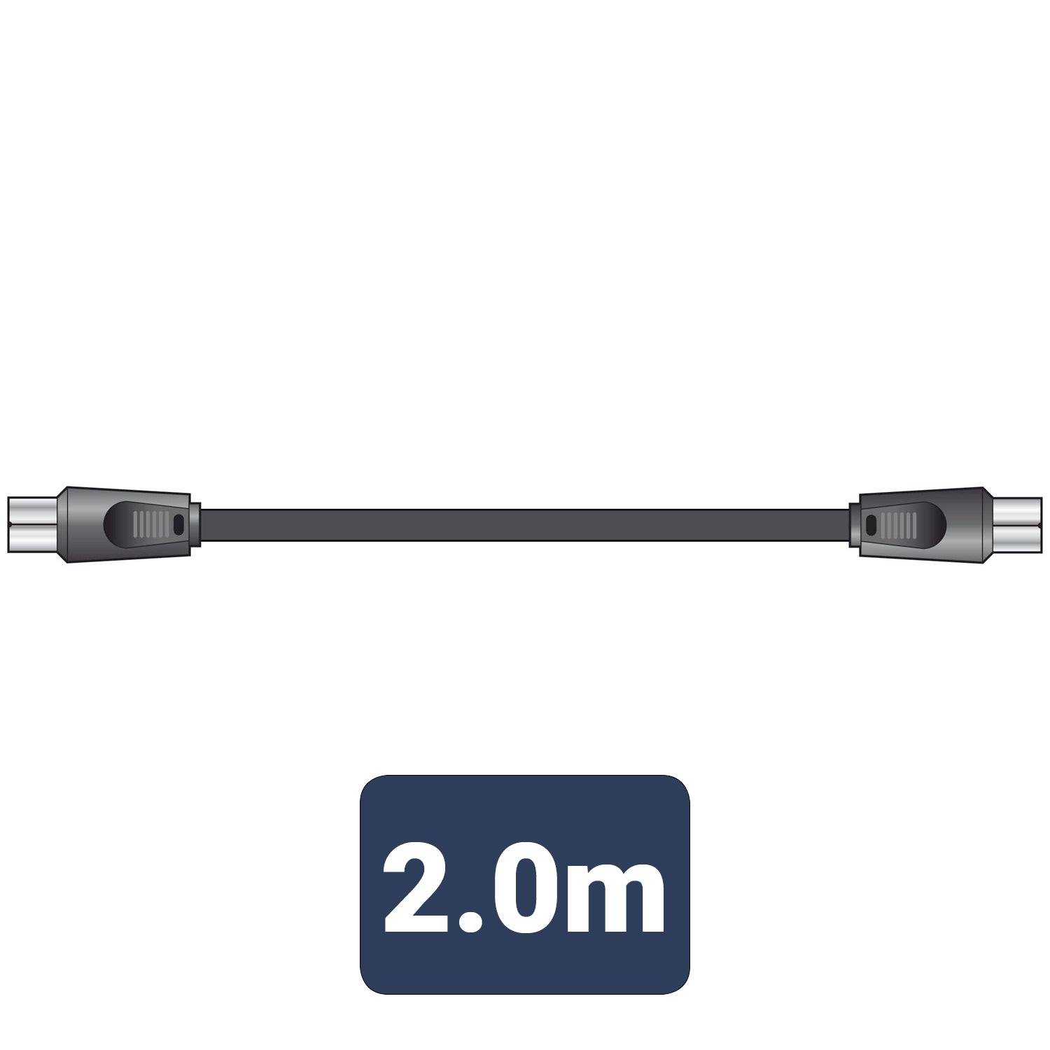 AV:Link RG6 coaxial plug to plug lead 2.0m - view 2