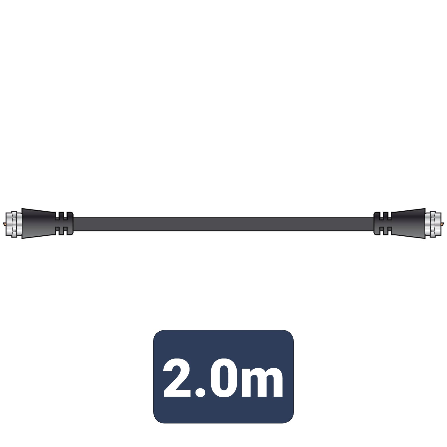 AV:Link RG6 coaxial F-type plug to plug lead 2.0m - view 3