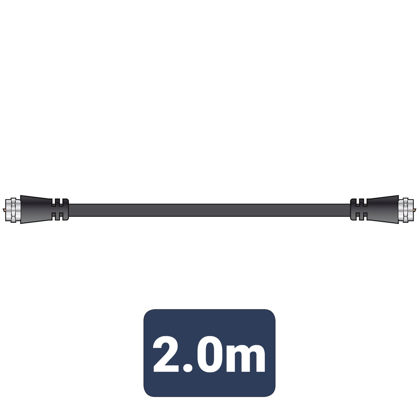 AV:Link RG6 coaxial F-type plug to plug lead 2.0m - view 3