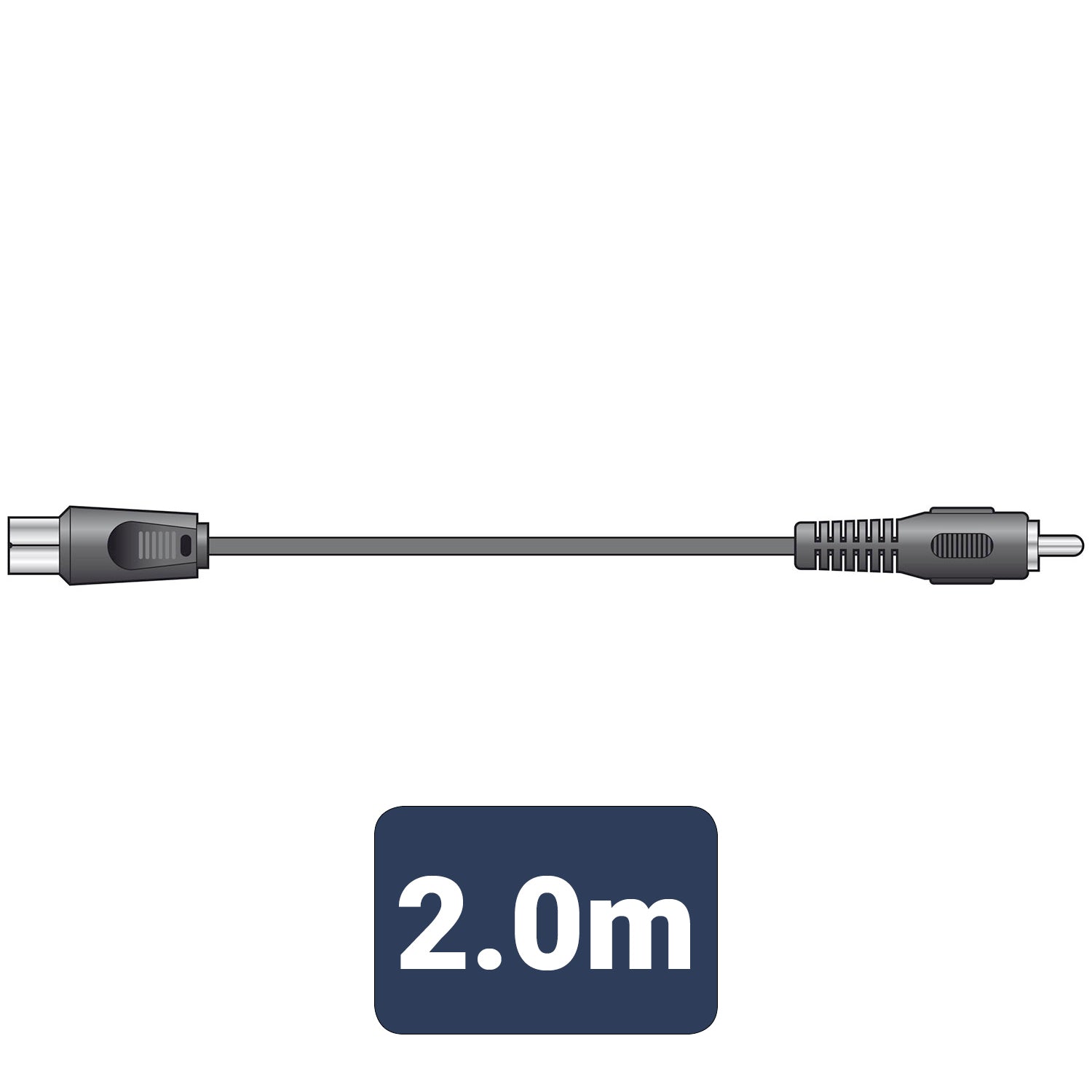 AV:Link Coaxial plug to RCA plug lead 2.0m - view 2