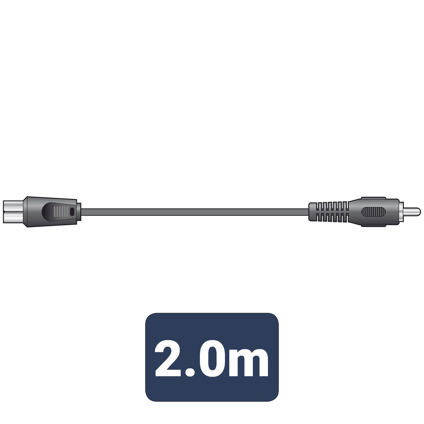 AV:Link Coaxial plug to RCA plug lead 2.0m - view 2