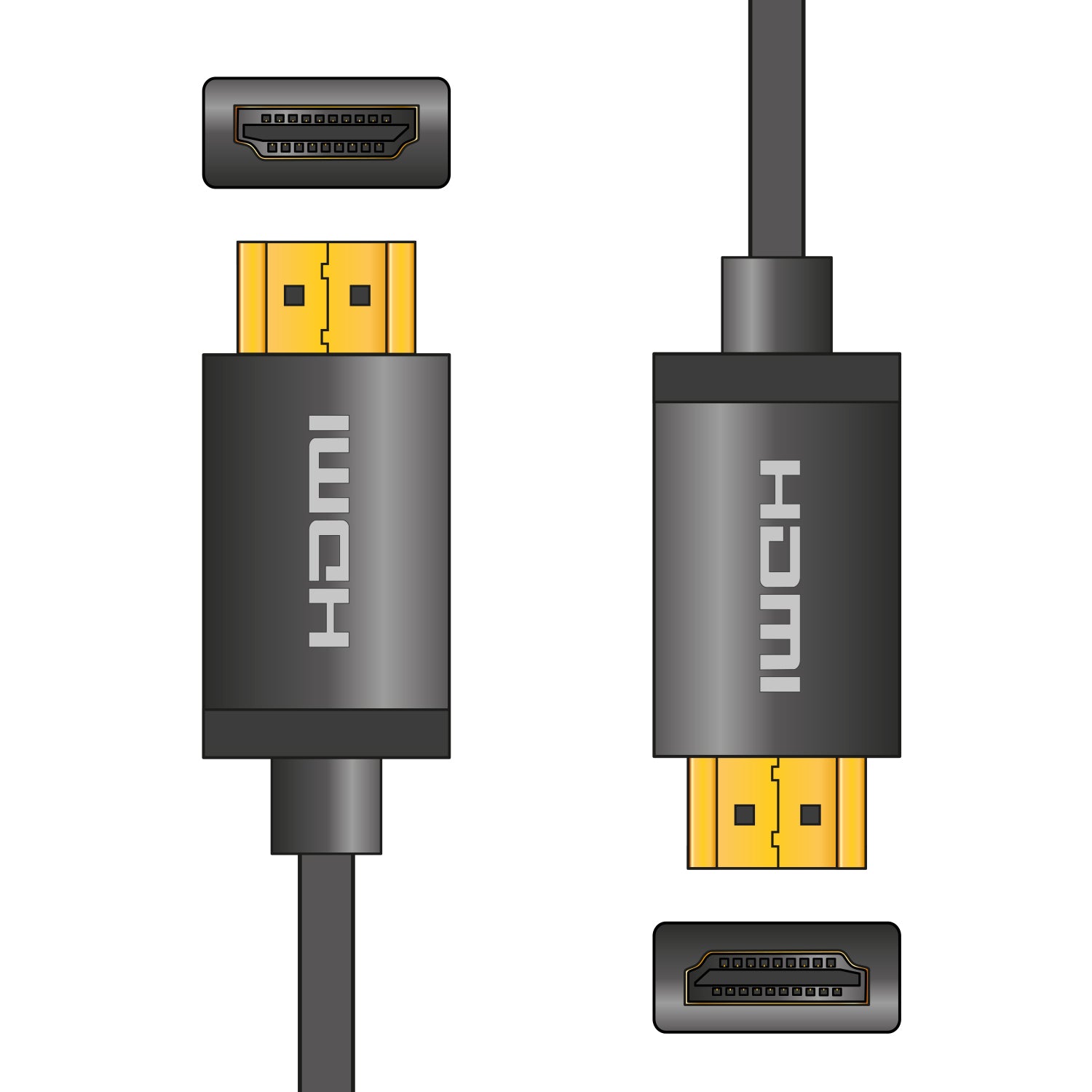 AV:Link 4K Colour Shell HDMI Lead 3.0m Black