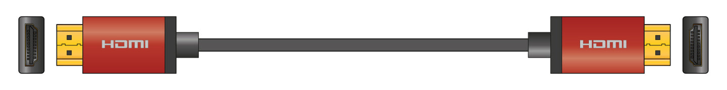 AV:Link 4K Colour Shell HDMI Lead 3.0m Red - view 2