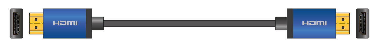 AV:Link 4K Colour Shell HDMI Lead 1.5m Blue - view 2