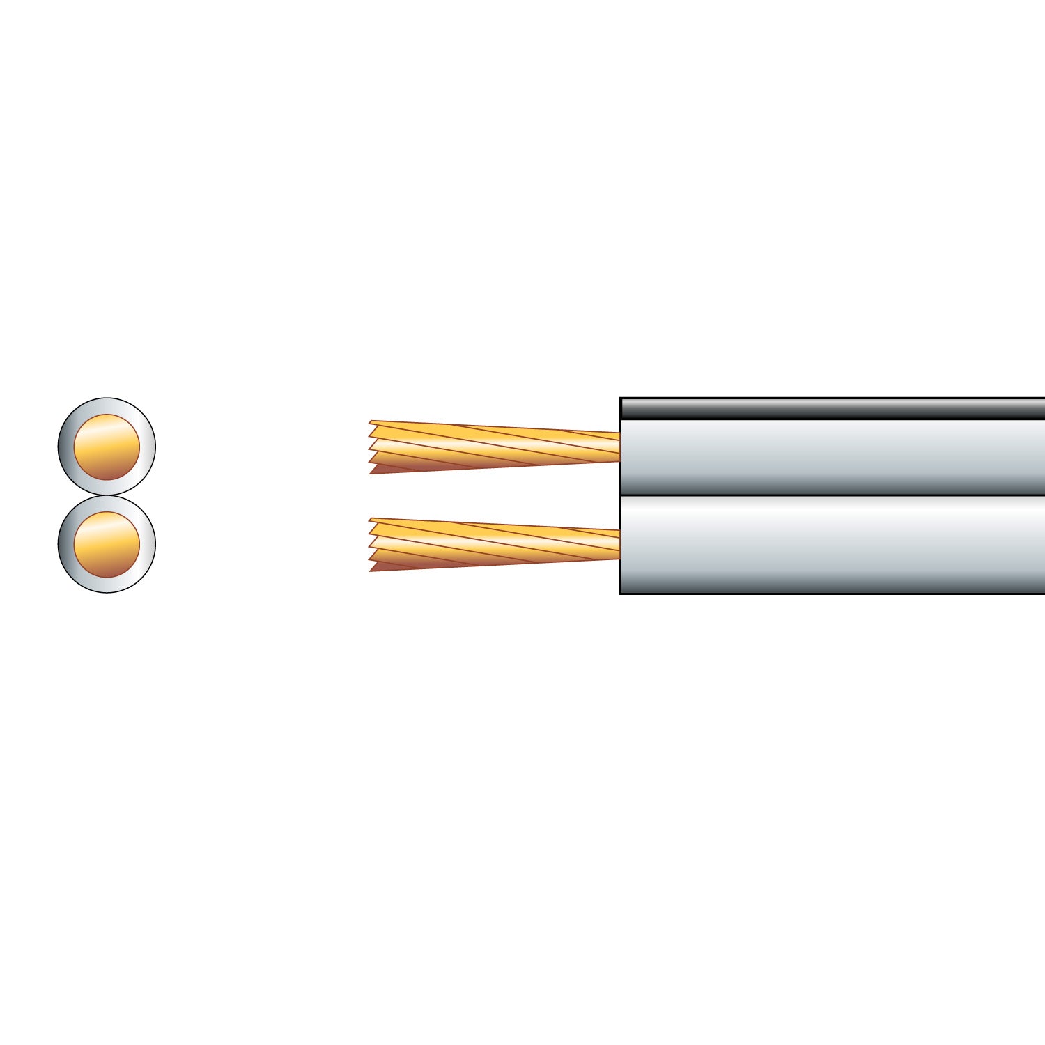 AV:Link Fig8 Speaker Wire White/Black Polarity 10m