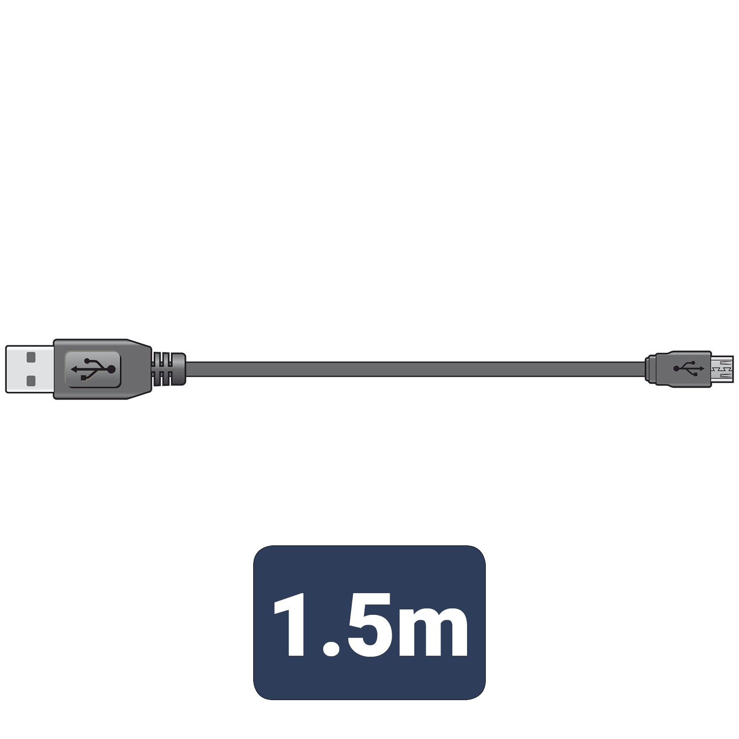 AV:Link USB 2.0 A plug to micro B plug lead 1.5m - view 3