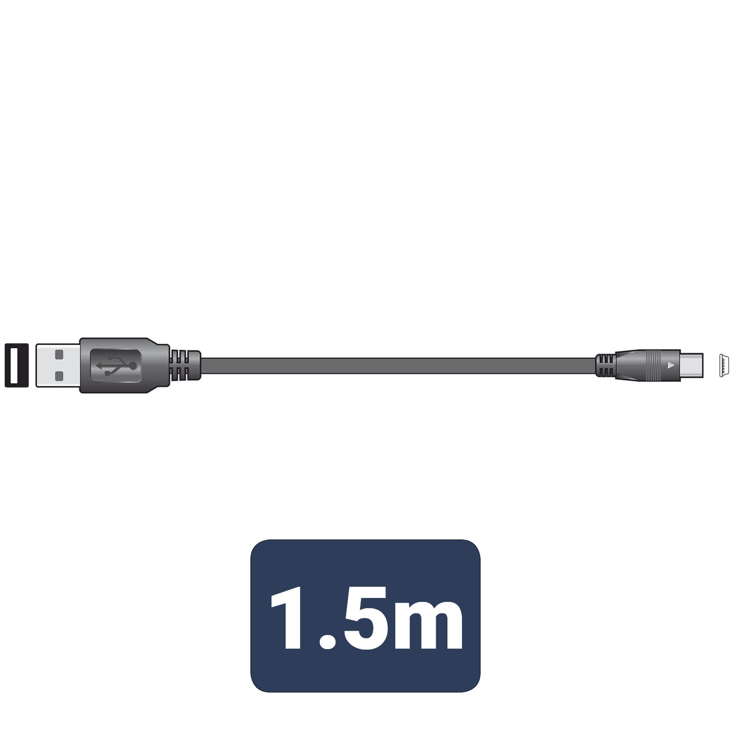 AV:Link USB 2.0 A plug to mini B 5pin plug lead 1.5m - view 2