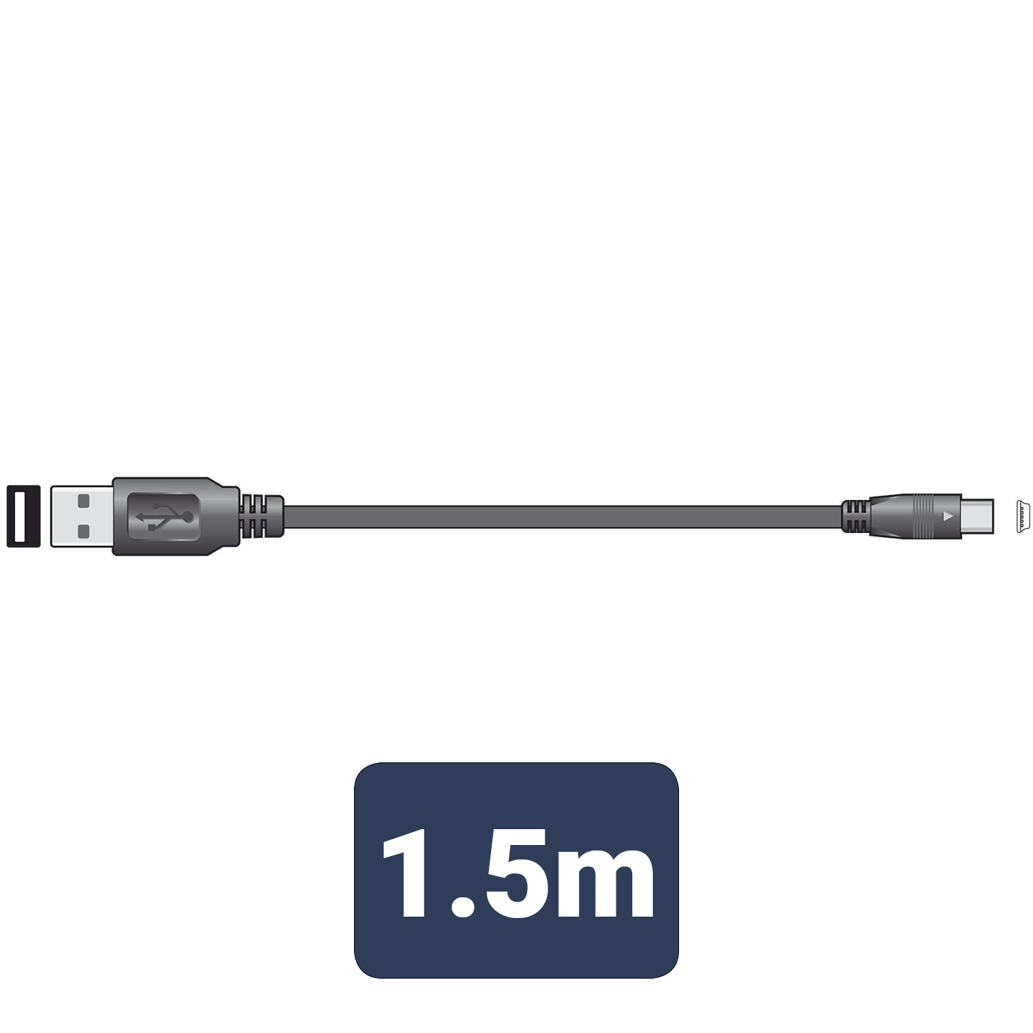 AV:Link USB 2.0 A plug to mini B 5pin plug lead 1.5m - view 2
